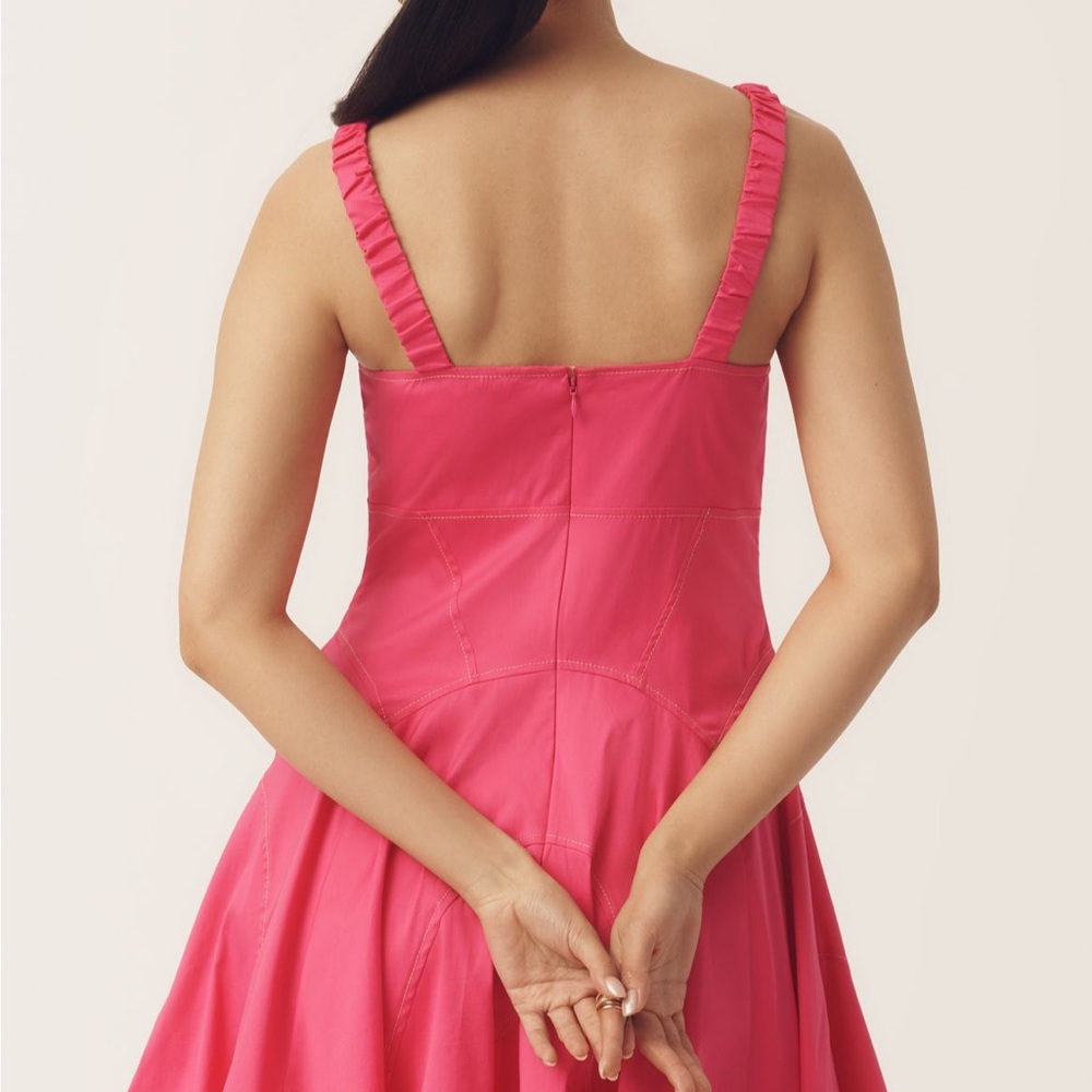 Anthropologie Vibrant Pink Mini Dress 3x - Picture 6 of 7